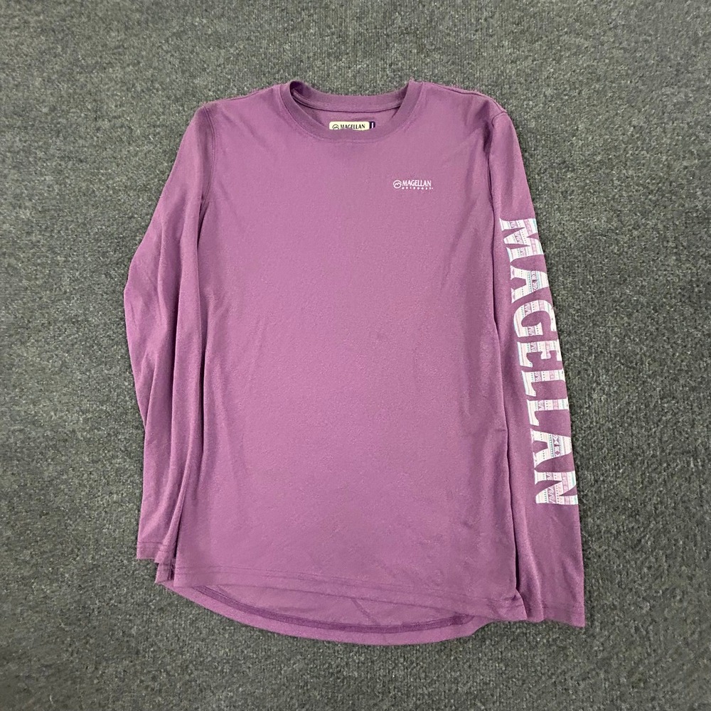 Magellan Shirt Womens XS Purple Long Sleeve Fish Gear Boyfriend Fit Performance